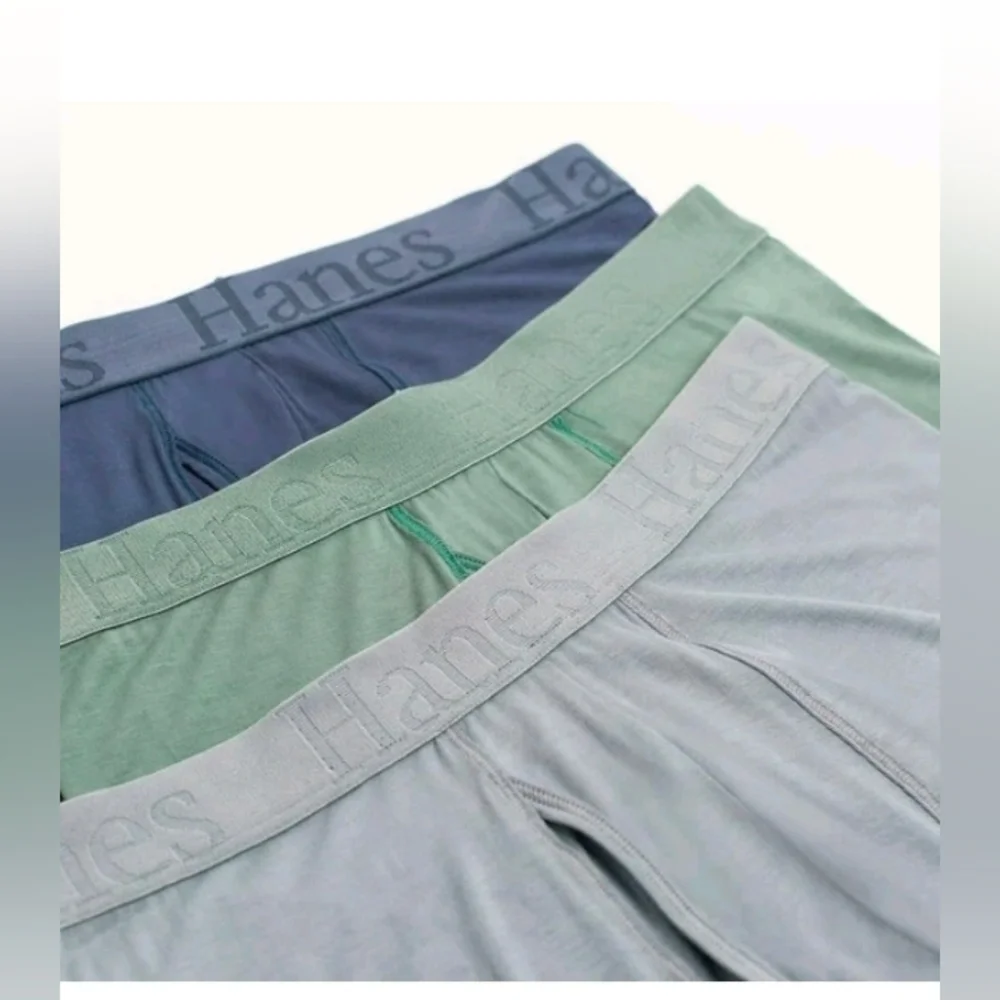 Hanes Originals Men's 3-Pack Supersoft Boxer Brief Grey/Green/Navy